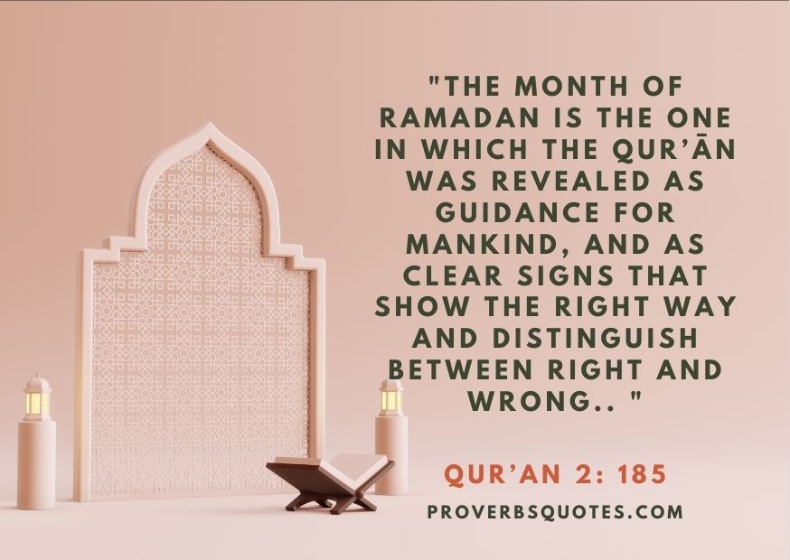 he month of Ramadhan [is that] in which was revealed the Qur’an, a guidance for the people and clear proofs of guidance and criterion