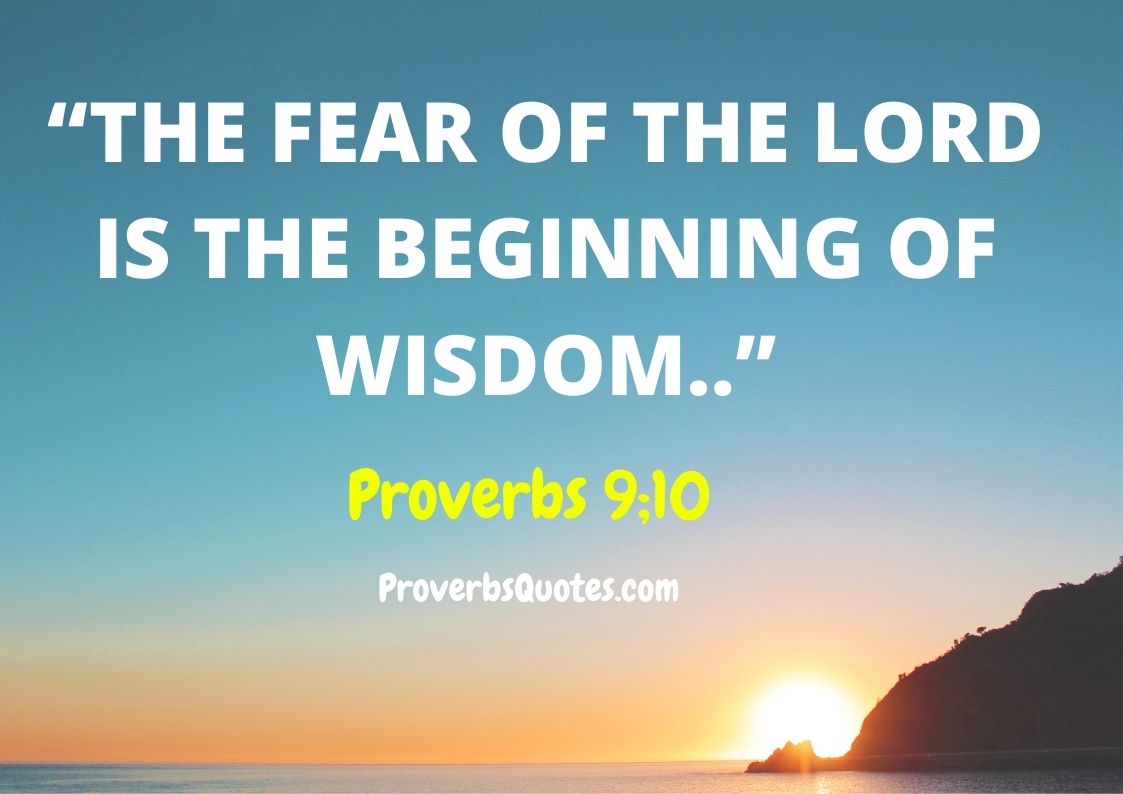 fear of the lord is the beginning of wisdom